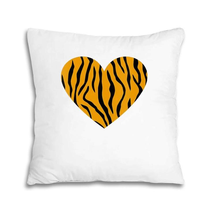 Womens Cool Animal Tiger Print Heart Valentine Pillow