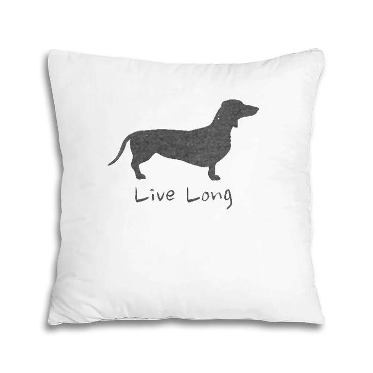 Womens Funny Dog Lover Dachshund Doxie Dogs Distressed Design Gift Pillow