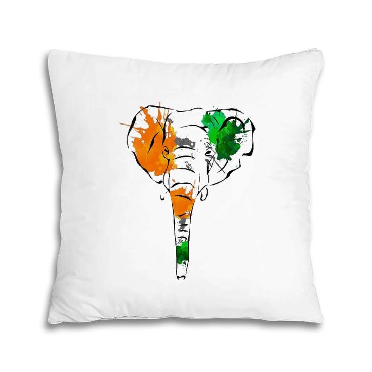 Womens Ivory Coast National Day Cote D'ivoire Elephant Pillow