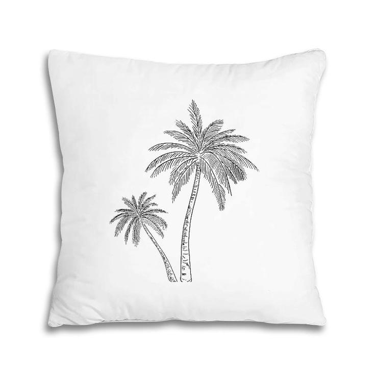 Womens Palm Tree Art Cute Tropical Desert Print Pillow