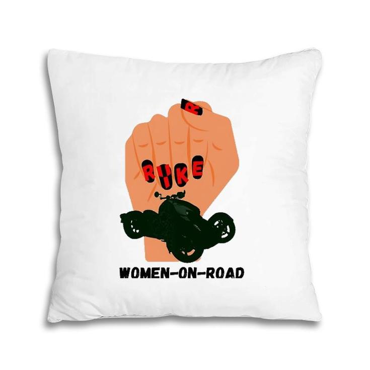 Womens Rolling On Three Wheels Women Pillow