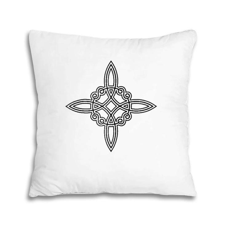 Womens Witches Knot Symbol 4 Elements Wicca Mystic Magic Gothic Pillow