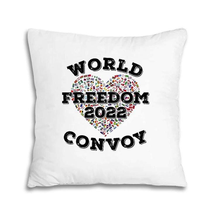 World Freedom 2022 Convoy Classic Canadian Truckers Support Pillow