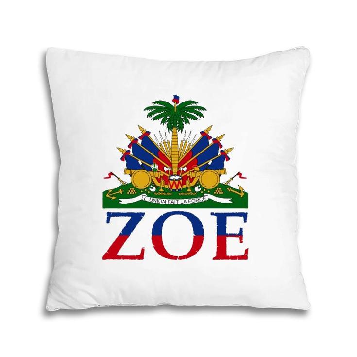 Zoe Cute Haiti Honored Flag Day Gift Pillow