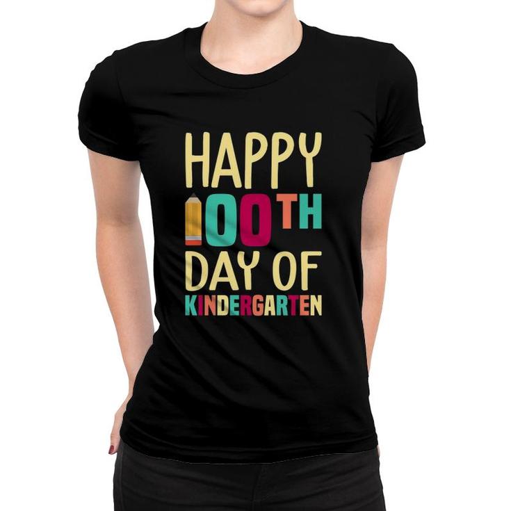 100 Days Of School Kindergarten Teacher Women T-shirt