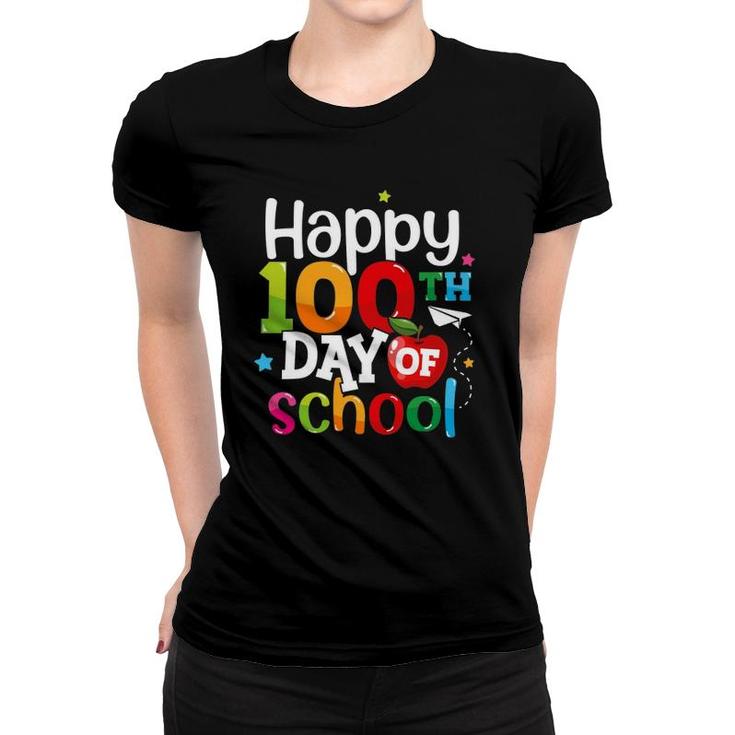 100 Days Of School Teachers Kids Girls Boys Happy 100Th Day Women T-shirt