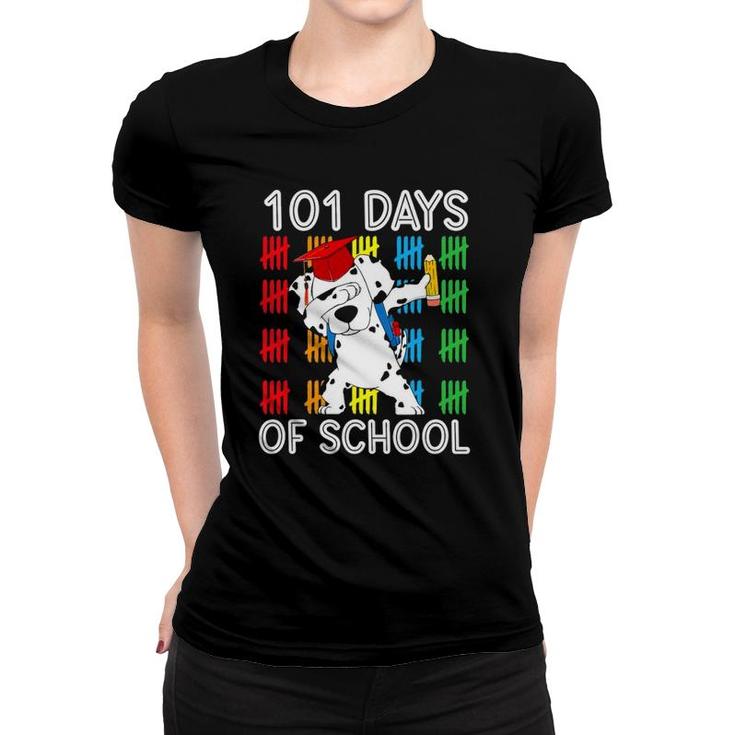 101 Days Of School Dalmatian Dog 100 Days Smarter Boys Girls Women T-shirt