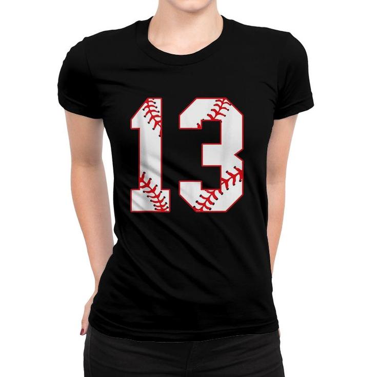 13 Years Old Baseball  Funny Birthday Men Women Women T-shirt