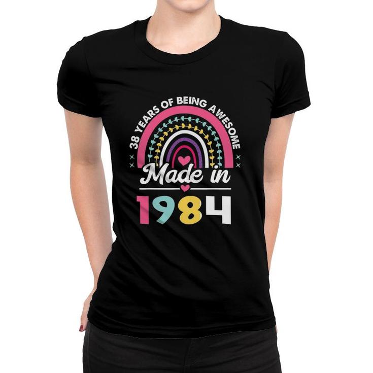 38 Years Old Gifts 38Th Birthday Born In 1984 Women Girls Women T-shirt