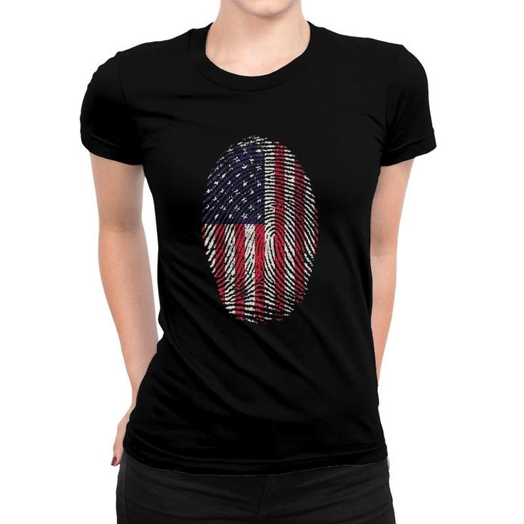 4Th Of July S Fingerprint Flag 4Th Of July S Kids Women T-shirt