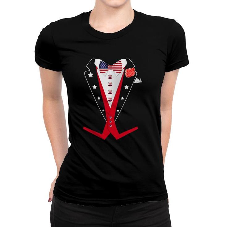 4Th Of July Tuxedoamerican Patriotic Suit Boy Mens Women T-shirt