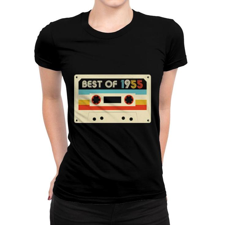 67Th Birthday Best Of 1955 Cassette Tape Retro Vintage  Women T-shirt