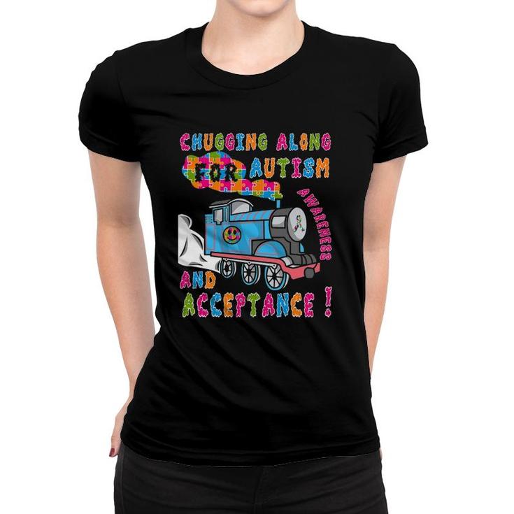 Advocate Acceptance Train Puzzle Cool Autism Awareness Gift Women T-shirt