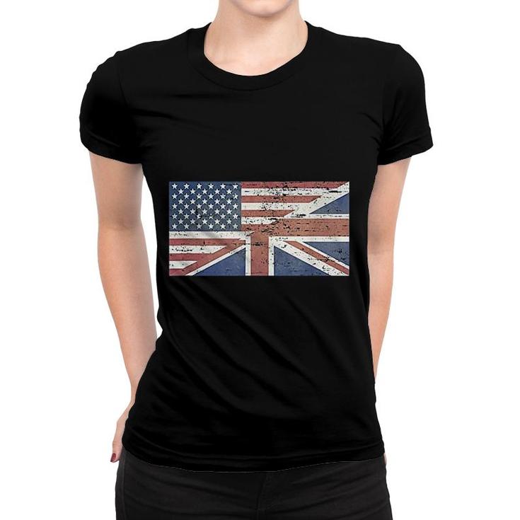 America Usa Uk Union Jack Flag United States Kingdom Britain Women T-shirt