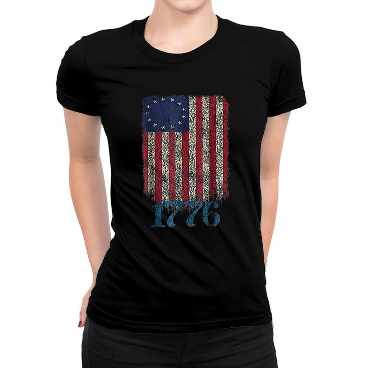 American Flag 1776 Retro Women T-shirt