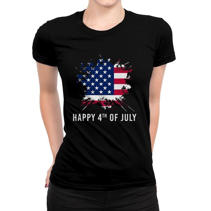 American Flag Happy 4Th Of July Women T-shirt