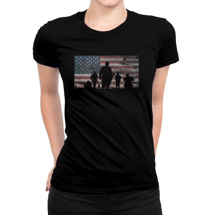 American Flag Military Veteran Appreciation Women T-shirt