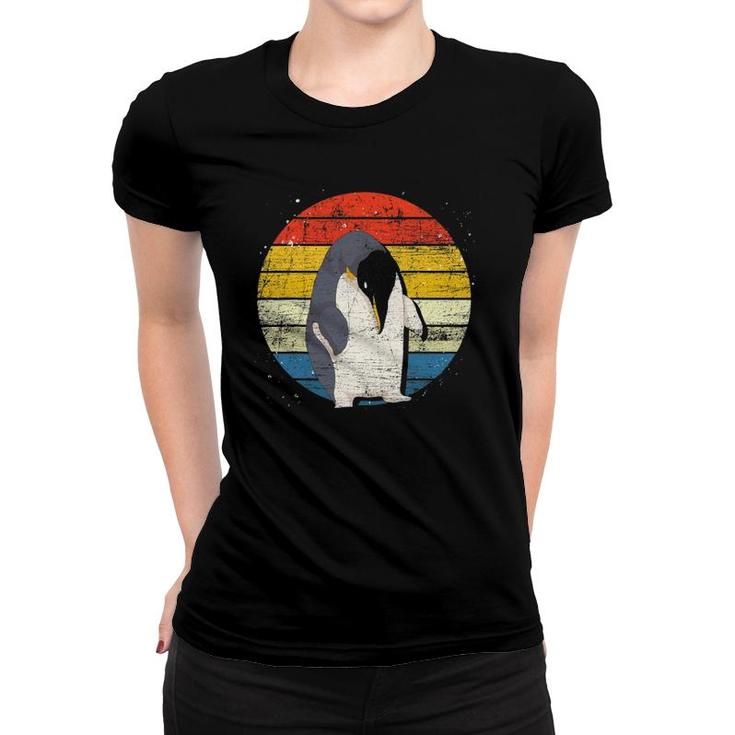 Antarctica Zoo Animal Penguin Lover Retro Penguin Women T-shirt