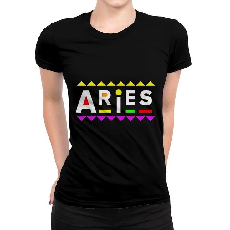 Aries Zodiac Design 90s Style Women T-shirt
