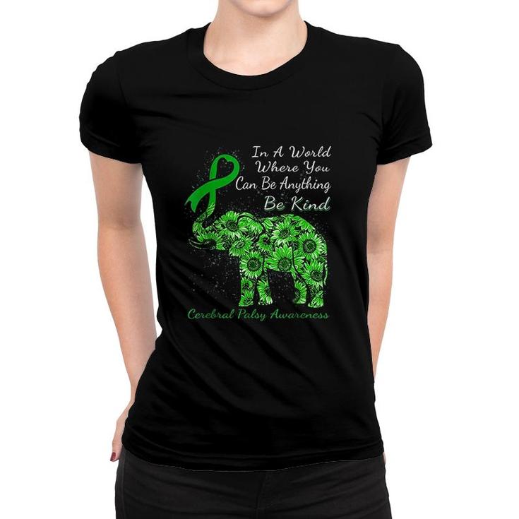Awareness Sunflower Elephant Be Kind Women T-shirt