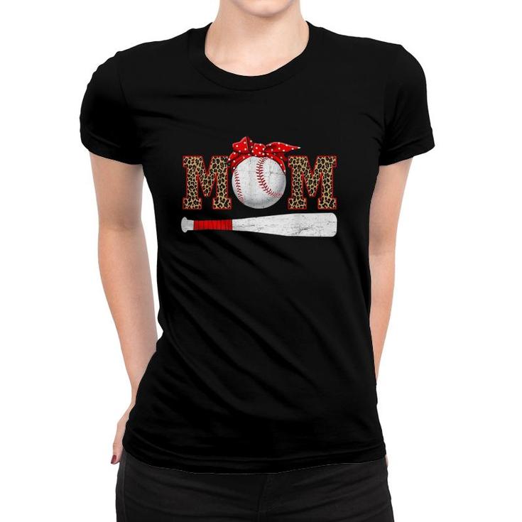 Baseball Mom Leopard Funny Mom Mother's Day 2021 Ver2 Women T-shirt