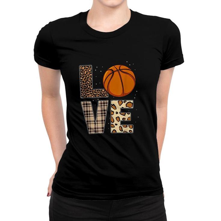 Basketball Player Leopard Cheetah Basketball Love Basketball Women T-shirt
