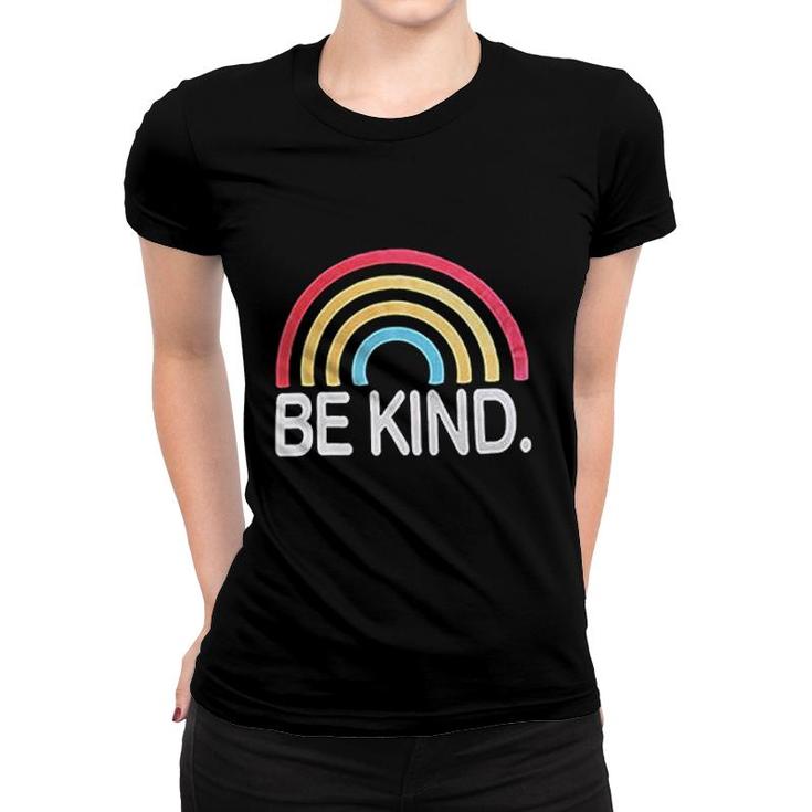 Be Kind Rainbow Graphic Women T-shirt