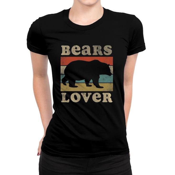 Bears Lover Vintage Retro Bear Theme Women T-shirt