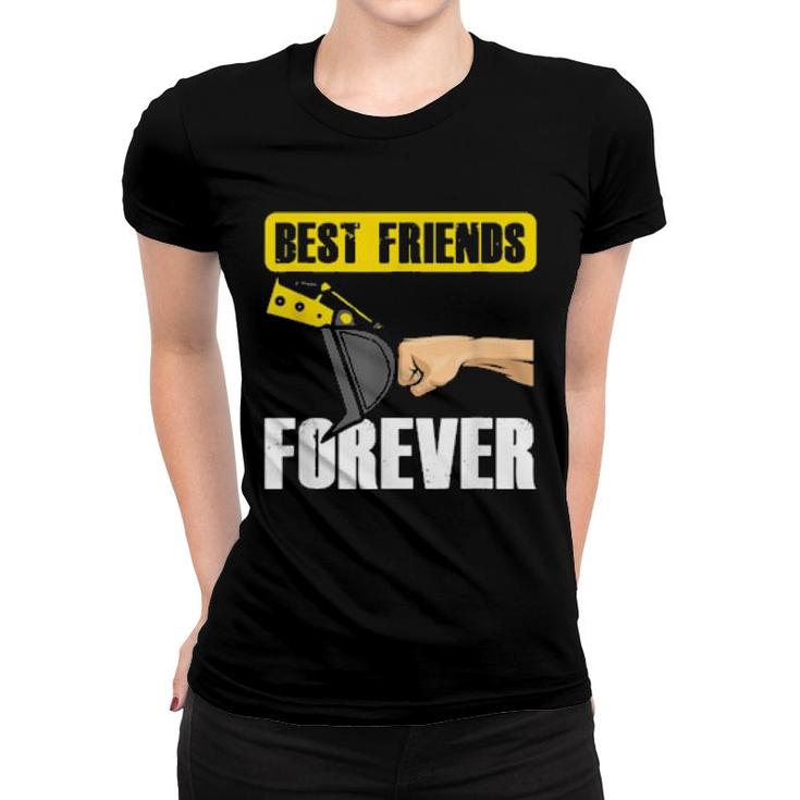 Best Friends Forever Construction Excavator Truck  Women T-shirt