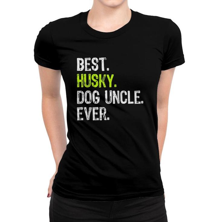 Best Husky Dog Uncle Ever Raglan Baseball Tee Women T-shirt