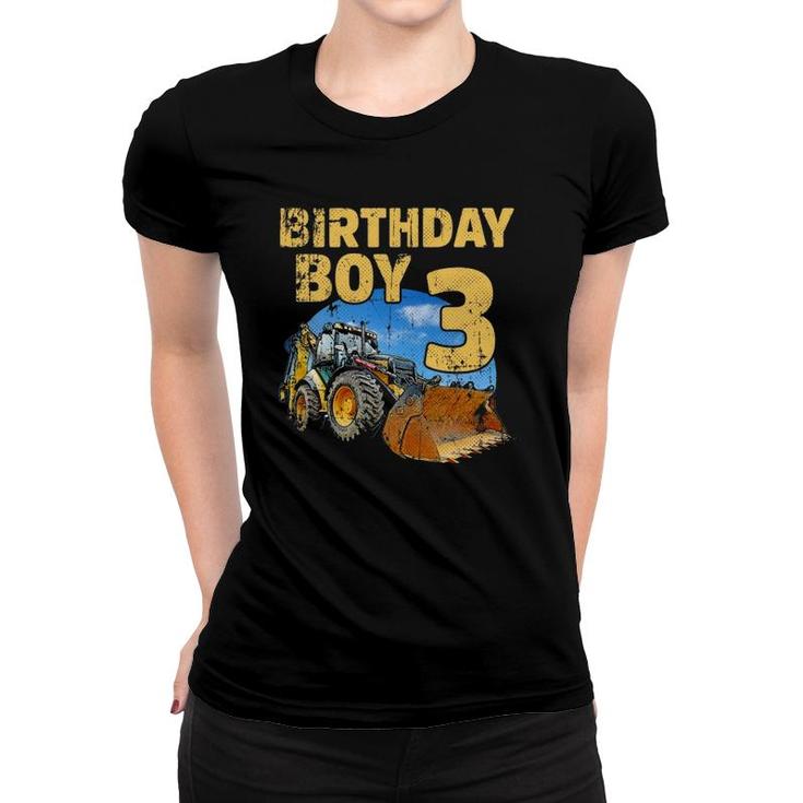 Birthday Boy 3 Years Old Gift Women T-shirt