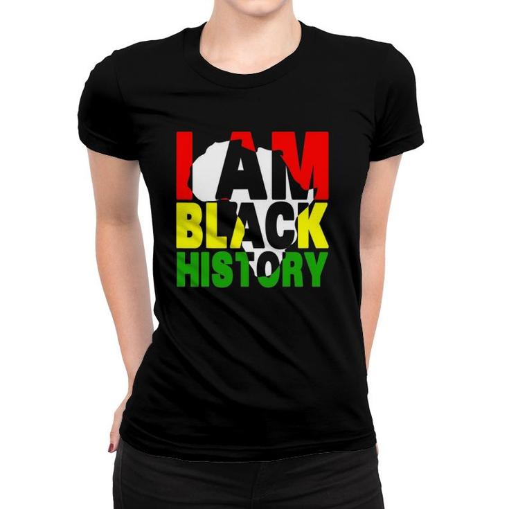 Black History Month  Proud African Map Afro Women Men Women T-shirt