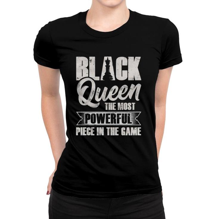 Black Queen African American Women Most Powerful Chess Piece Pullover Women T-shirt