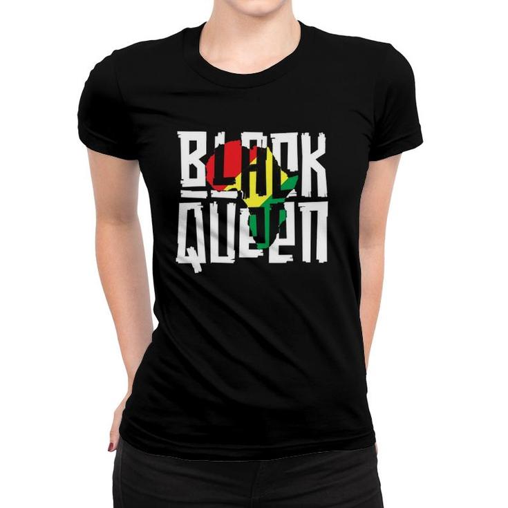 Black Queen For Women Girls History Month Africa Women T-shirt