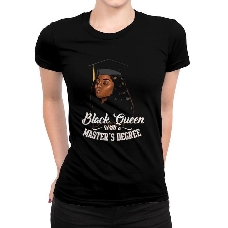 Black Queen Master's Degree  African American Graduation Women T-shirt