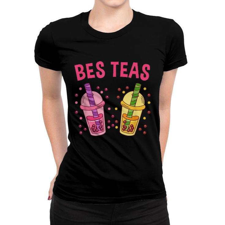 Boba  Bes Teas Besties Cute Bubble Tea Best Friends  Women T-shirt