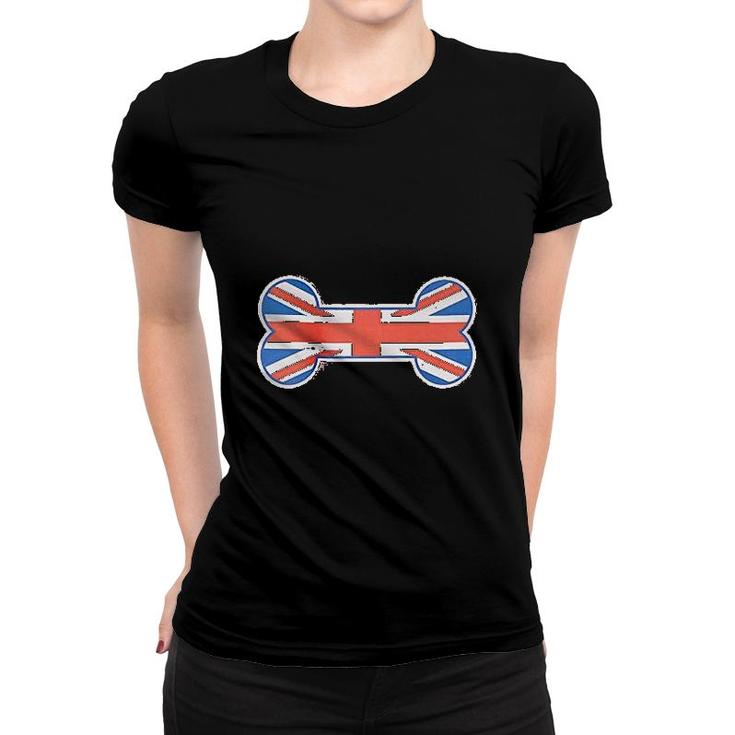 Bone Shaped United Kingdom Union Jack Flag Women T-shirt