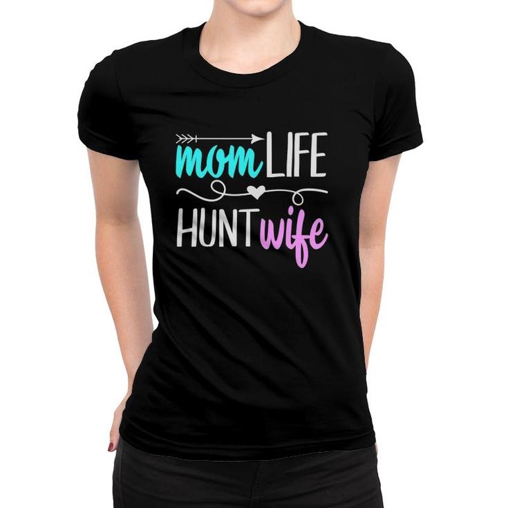 Bow Hunter Mom Life Hunters Wife Gift Funny Duck Deer Hunting Women T-shirt