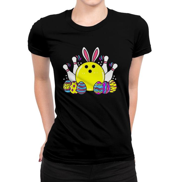 Bowling Easter Bunny Family Matching Bowling Game Costume Women T-shirt