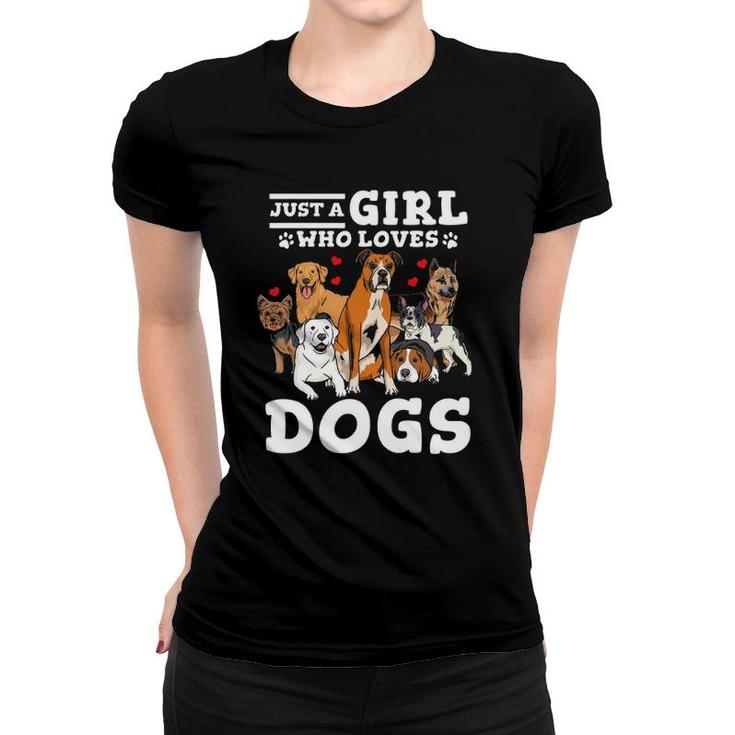 Boxer Dog Just A Girl Who Loves Dogs Women T-shirt