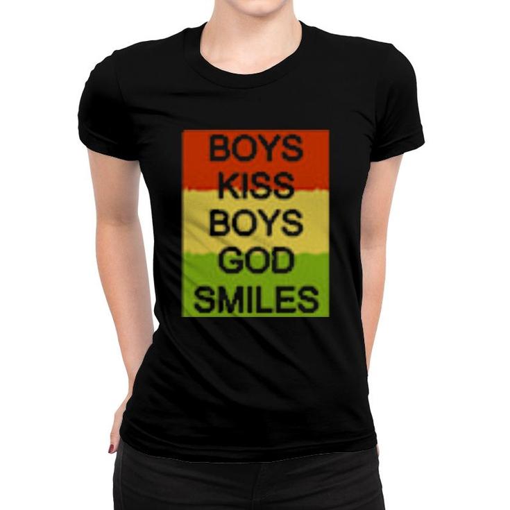 Boys Kiss Boys God Smile  Women T-shirt