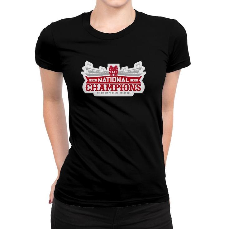 Bulldogs 2021 National Champions Mississippi State Baseball Women T-shirt