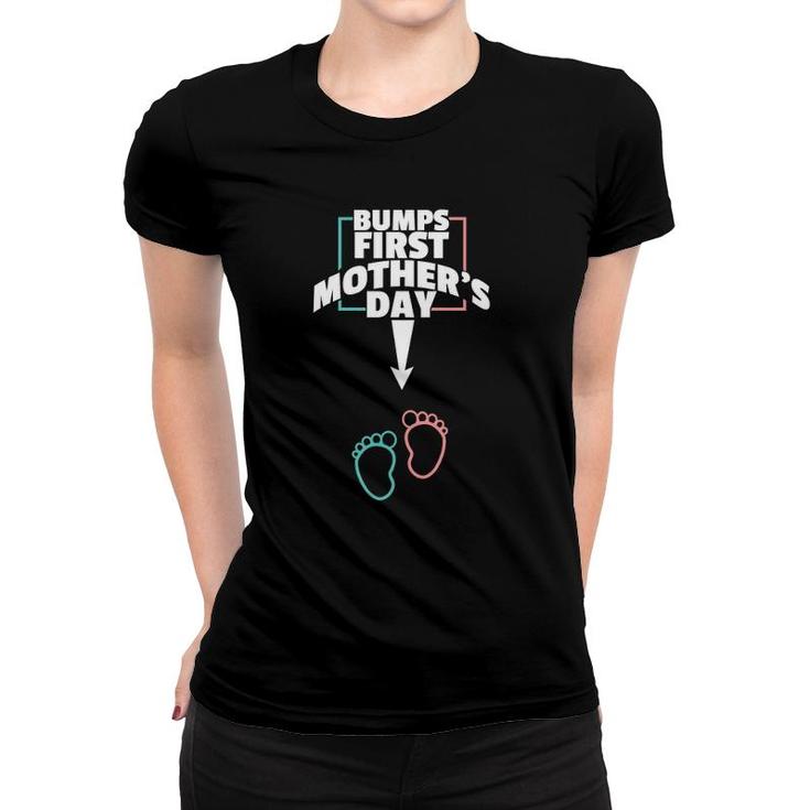 Bumps First Mother's Day  Pregnant Mom Expecting Baby Women T-shirt