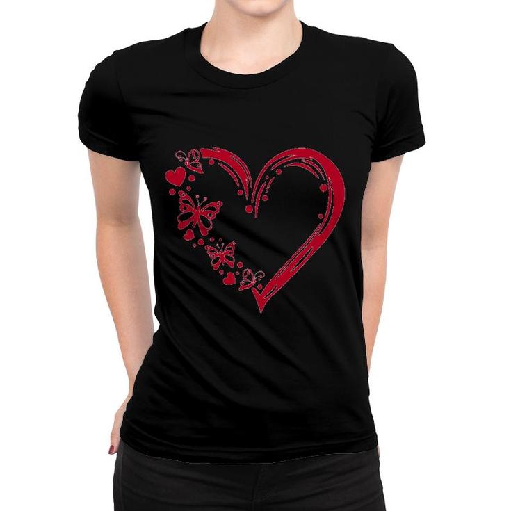 Butterfly Heart Women T-shirt