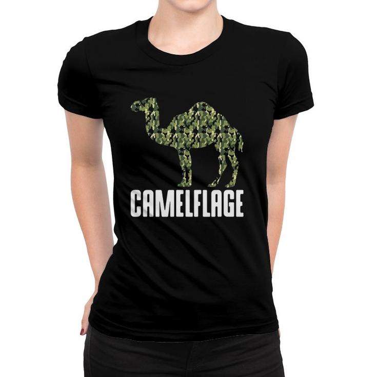 Camouflage Camel Dromedary Camelflage Hump Day Camo Outfit Women T-shirt