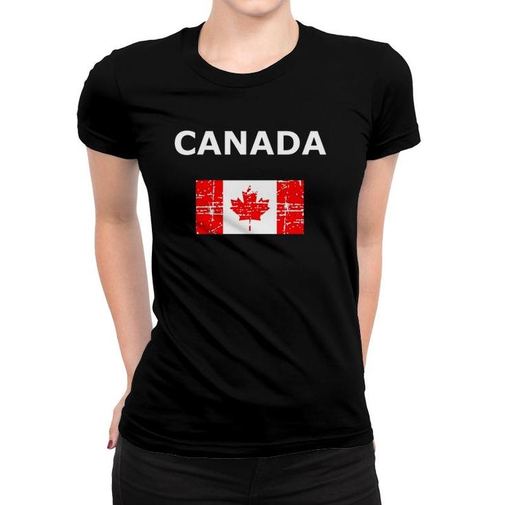Canada Flag The Canadian Maple Leaf Women T-shirt