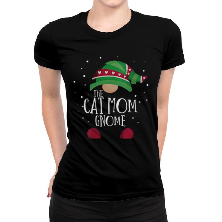Cat Mom Gnome Matching Christmas Pjs Family Pajamas  Women T-shirt