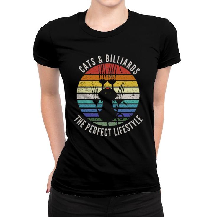 Cats & Billiards Women T-shirt