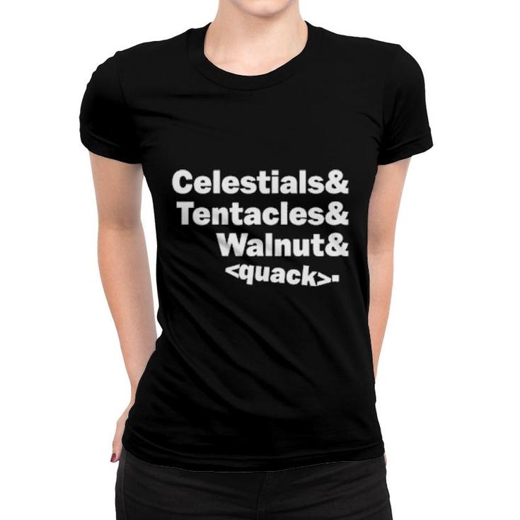 Celestials & Tentacles & Walnut Quack  Women T-shirt