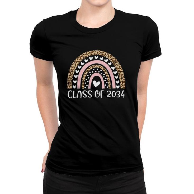 Class Of 2034 Graduate Leopard Graduation Funny Senior 2034 Ver2 Women T-shirt
